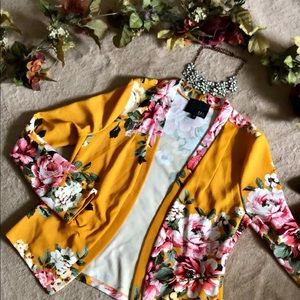 KAii | Mustard Floral Blazer